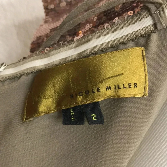 Nicole Miller Collection Rose Gold Sequin Dress - Picture 4 of 6
